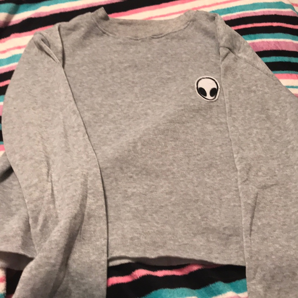 Alien crop sweatshirt